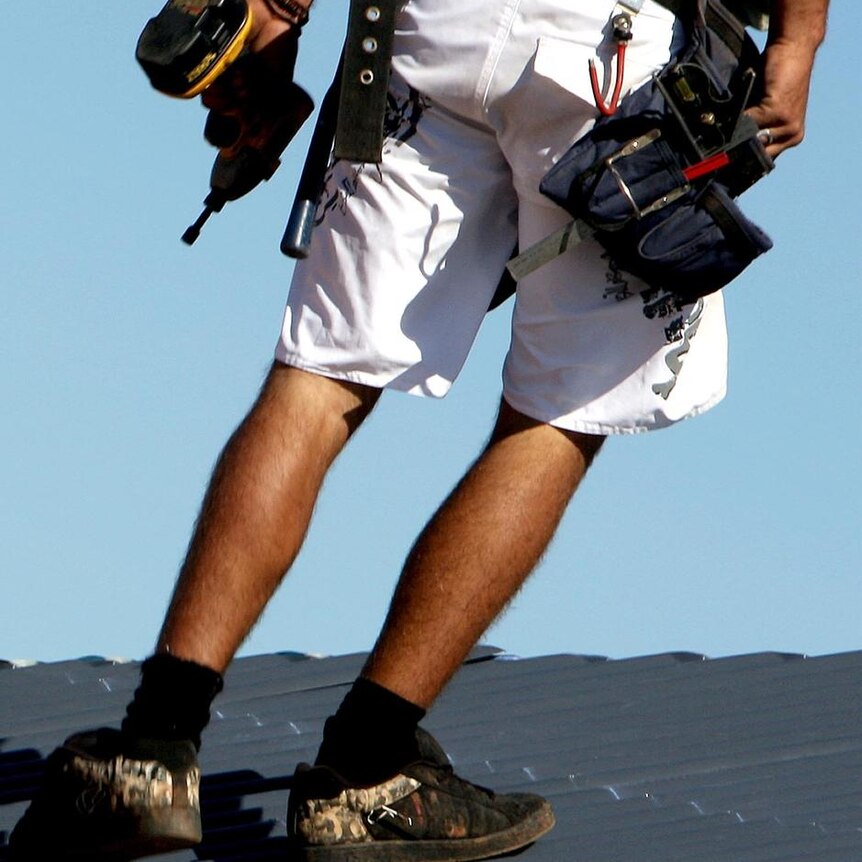 Tradie on roof